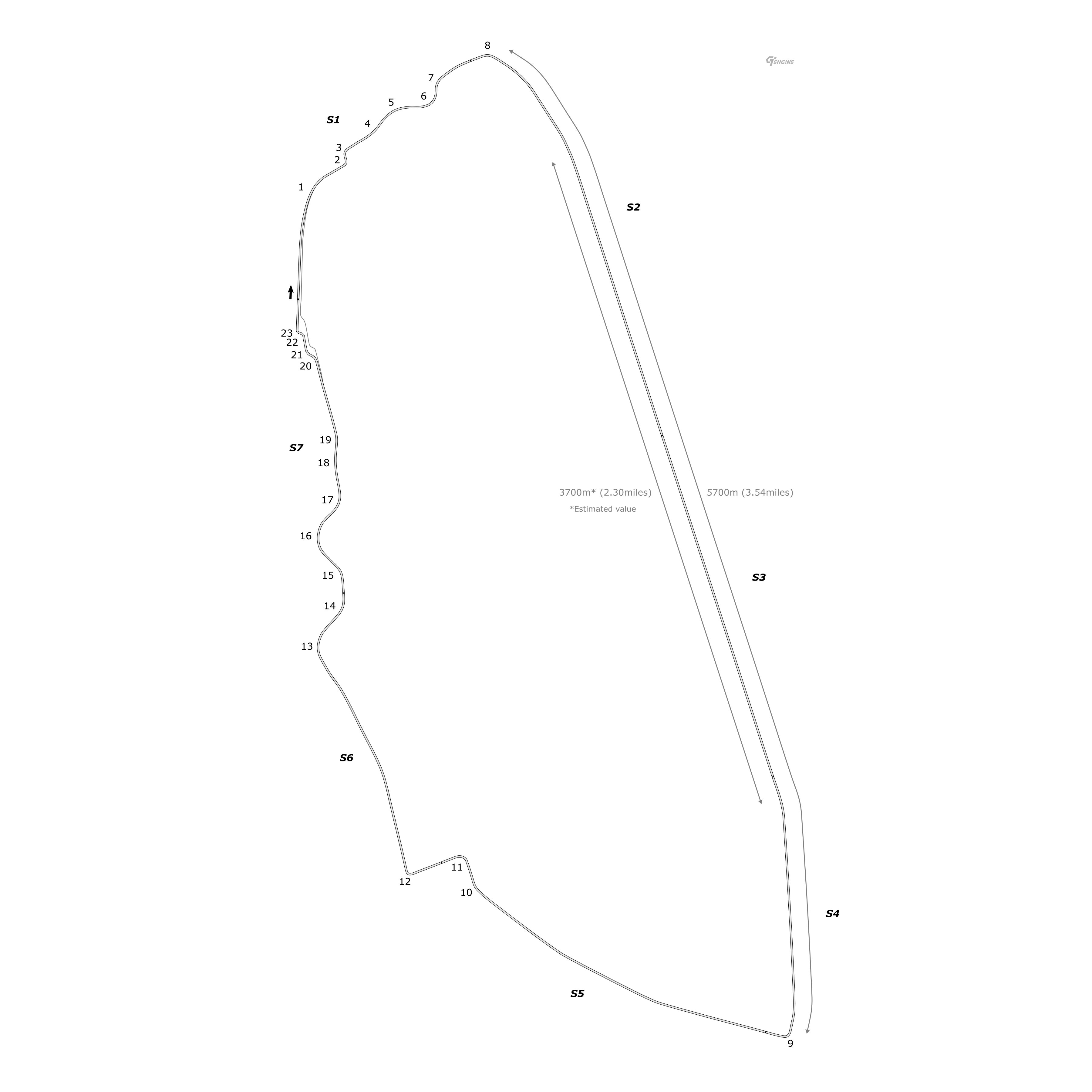24 Heures du Mans No Chicane track map