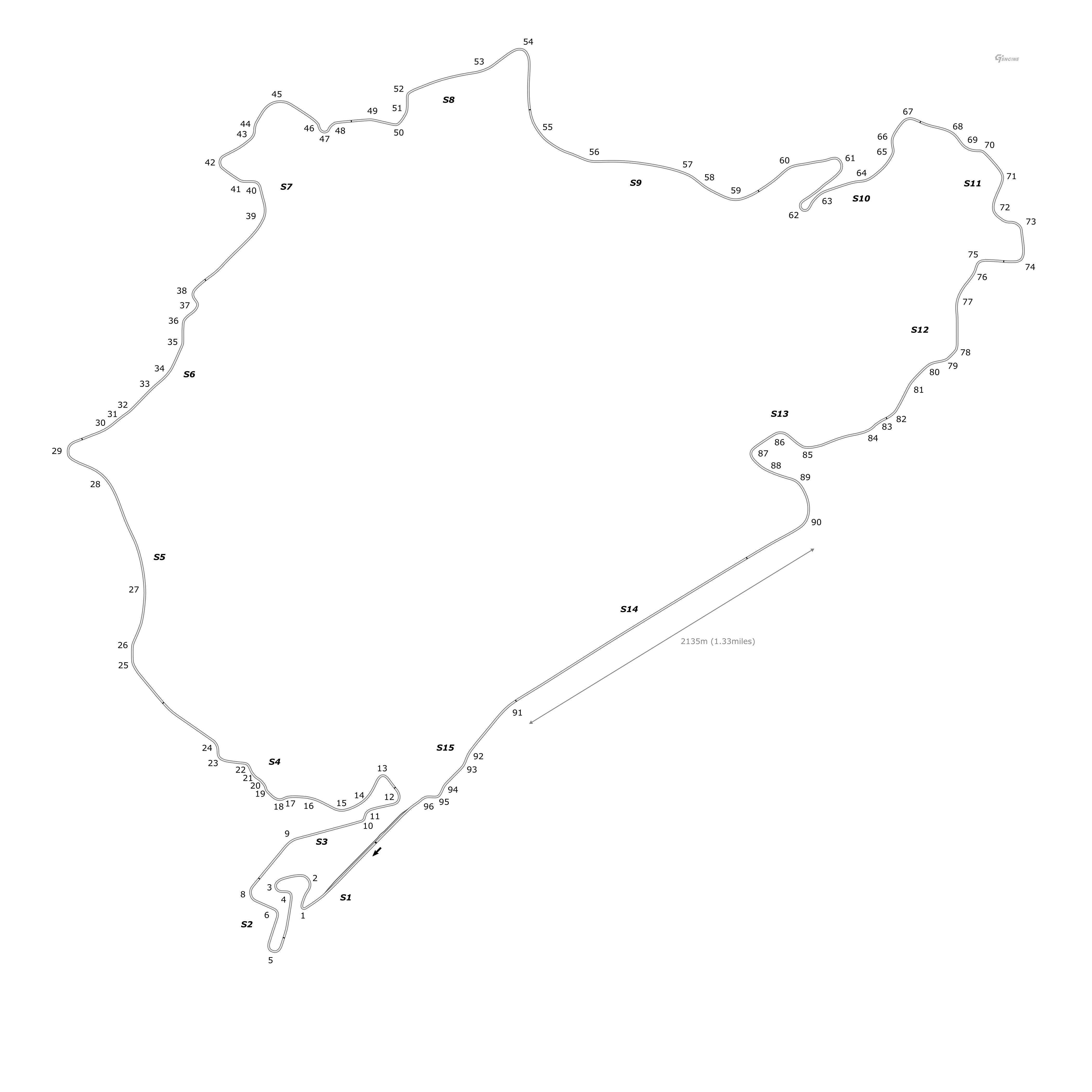 Nürburgring Endurance track map
