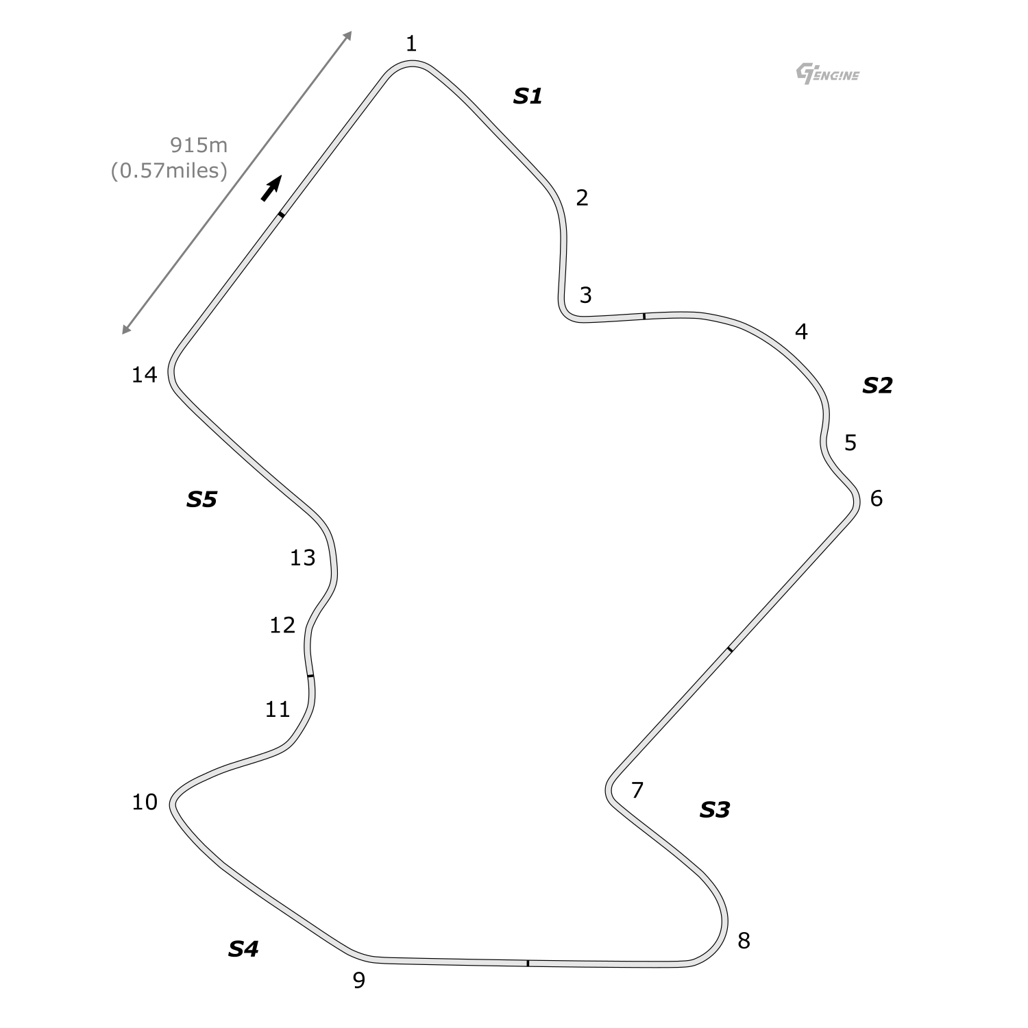 Sainte-Croix B track map